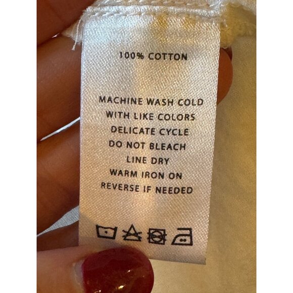 Lilla P Tank Top Women Large White Cotton Lace Double Layer Shell NWT Boho - Picture 10 of 10